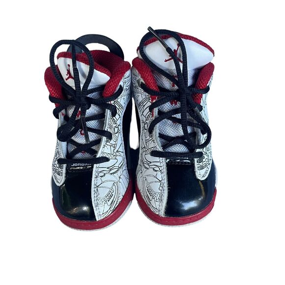 Air Jordan Dub Zero TD Sneaker Toddler Size 6C Lace Up 311072-116 Varsity Red - Picture 4 of 7